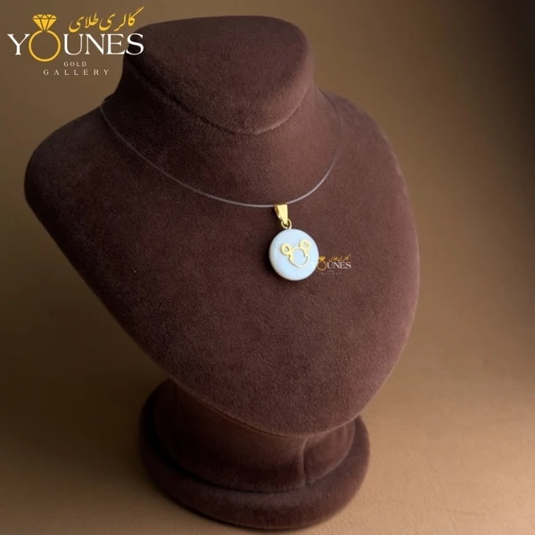 آویز میکی موس طلا صدفی 1.5سانتی متری